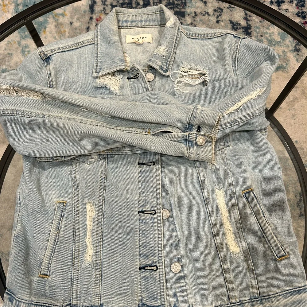 Women Pacsun Blue Jean Jacket - Picture 5 of 9